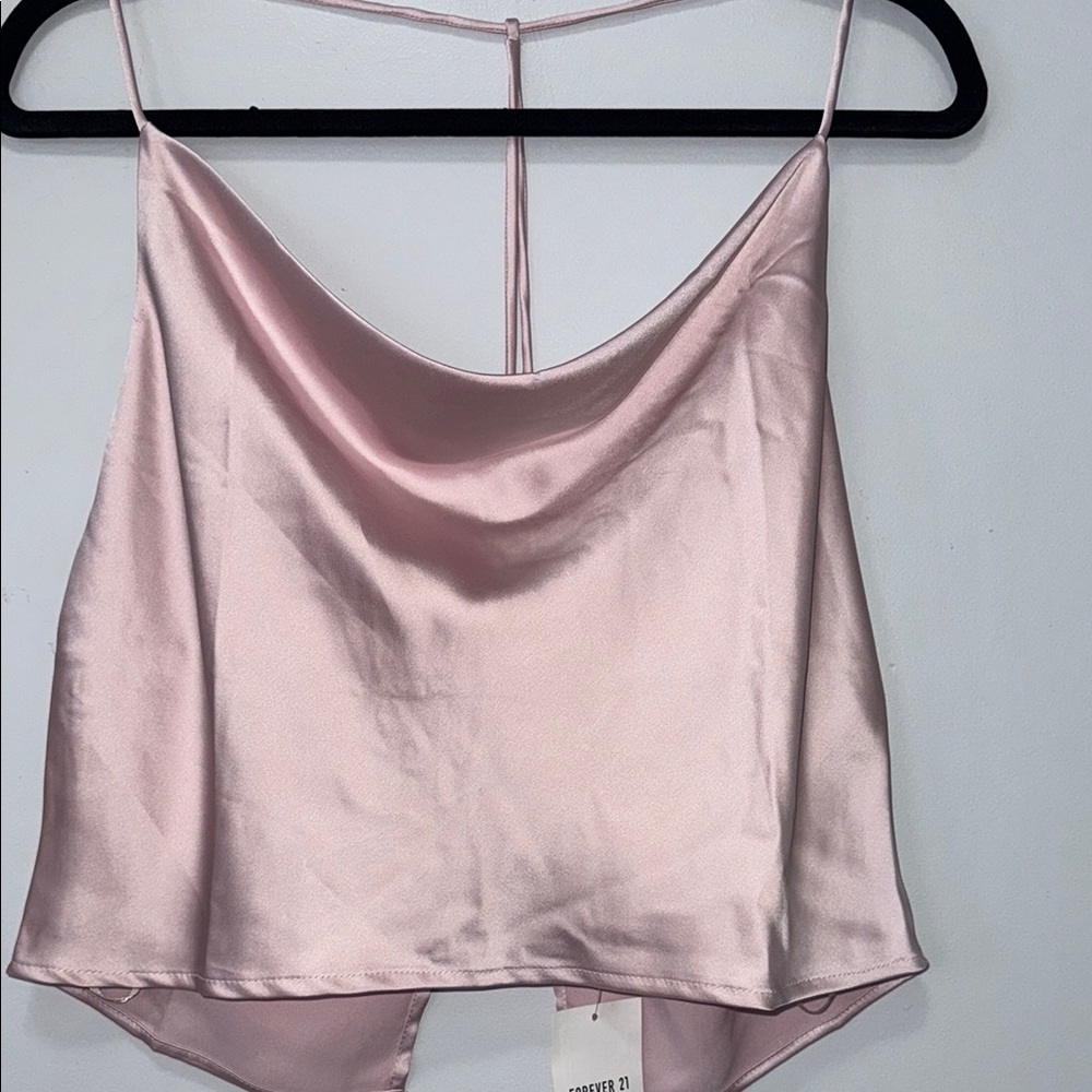 Forever 21 Pink Asymmetrical Backless Camisole